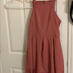 Medium length pink dress